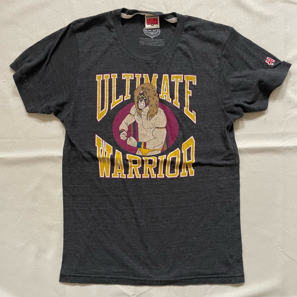 Homage Ultimate Warrior Jim Hellwig T-Shirt Size Small